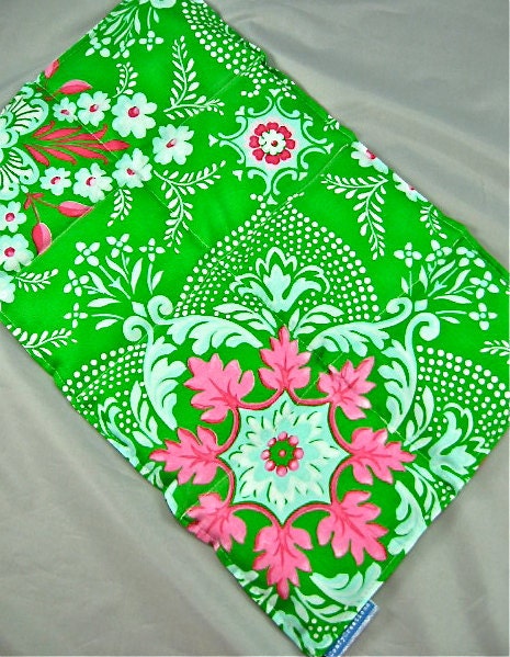 Ex-Large Back Relief Pack Hot/Cold Therapy Organic Flaxseed Rice Lavender Scented Floral Green Pink Mothers Day