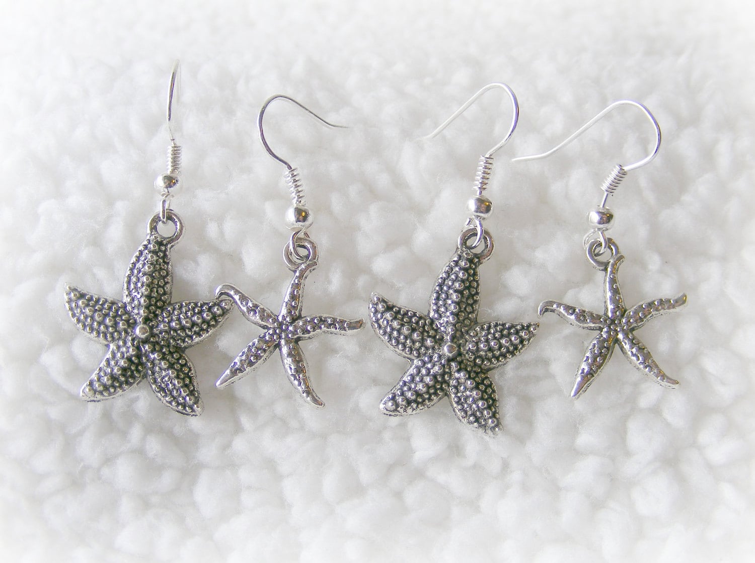 Earrings Silver Starfish Your Choice of Style