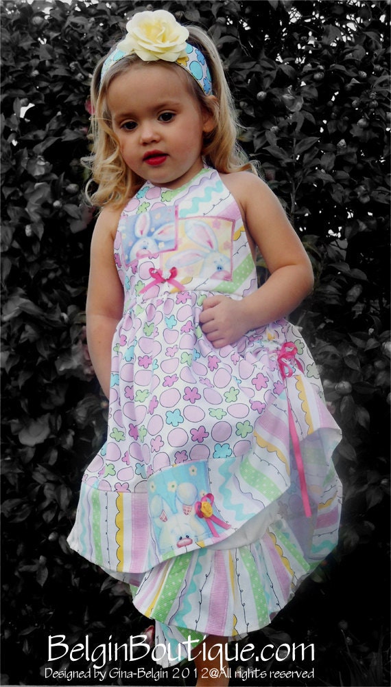 Pageant Summer Colors Casual wear custom size 3/6m 9m 12m 18m 2T 3T 4 5 6 7 yrs BelginBoutique.com