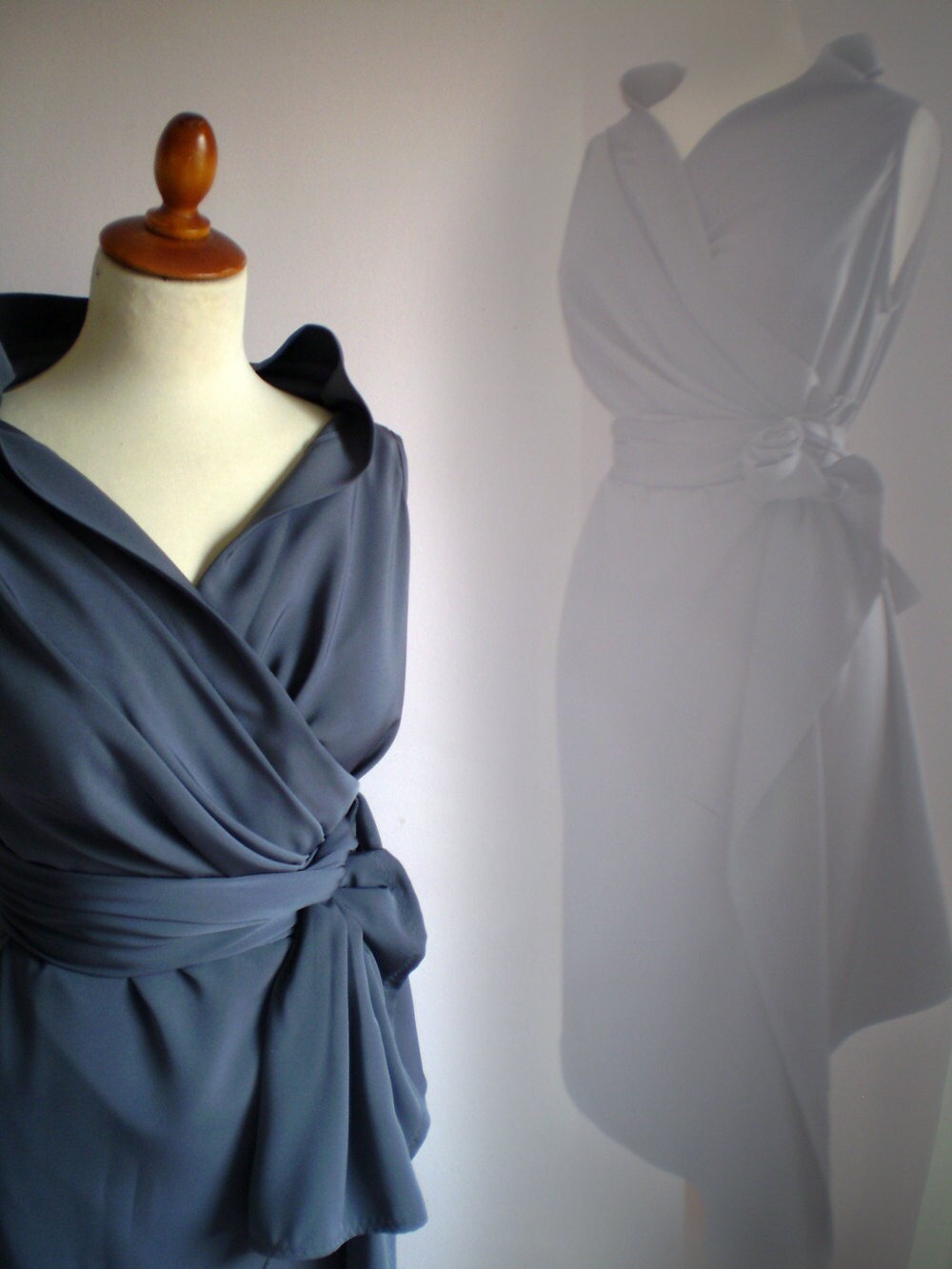 wrap dress/tunic in grey by FedRaDD on Etsy