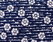 vintage fabric - japan style navy floral