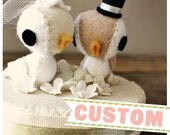 Love Birds Handmade Felt Cake Topper - CUSTOM