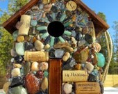 Birdhouse Large Mosaic Stone and Wine Cork