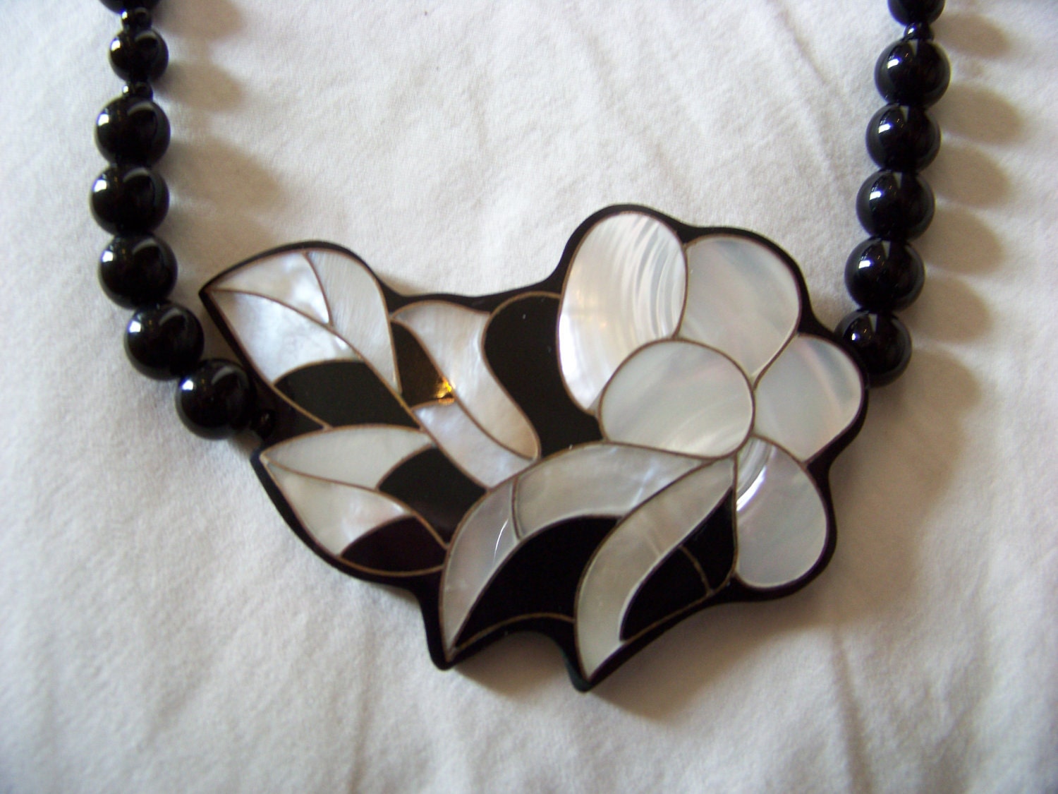 Vintage Karla Scott Onyx Necklace