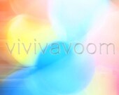 Abstract whimsical balloon colour rainbow shadows yellow blue orange pink photograph 8 x 10