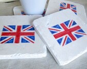 British Flag Coasters, Set of 4, Ready to Ship