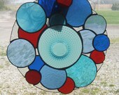 Bubble Up Stained Glass Plate