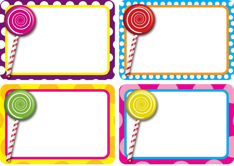 Candy Land Birthday Party 4 Table Tent Package