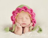 PDF CROCHET PATTERN 037 - Flower bonnet