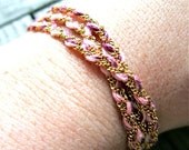 Little Talks 14kt Gold Filled Chain with Hand Dyed Variegated Thread Wrap Bracelet