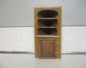 Vintage Miniature Doll House Furniture Corner Hutch Shelf