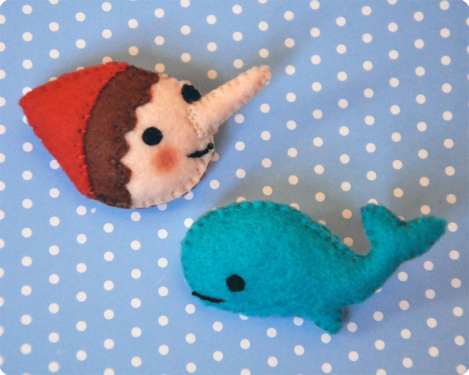 Pinocchio Felt Brooches