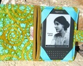 Kindle 3 eReader or Kindle Fire Cover Aqua and Rusted Batik
