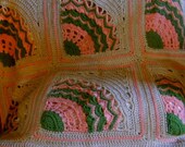 Peaches and Cream Fan afghan