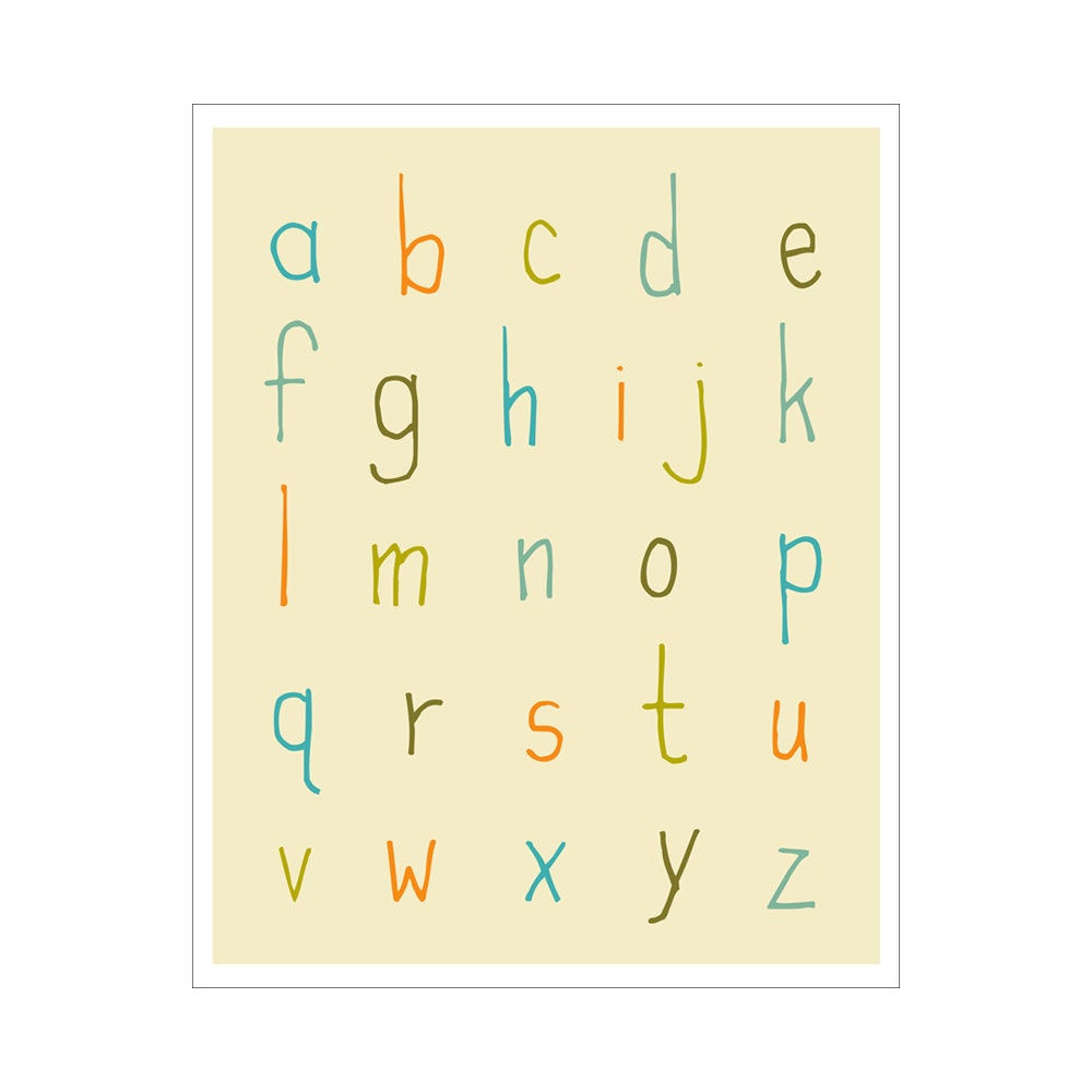 ABCs 8x10 print by Finny and Zook