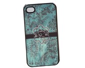 PERSONALIZED IPHONE 4 CASE- Custom Designs-Chic Damask Cell Phone Covers-Hard or Silicone for any iPhone 4/4s, Any sayings,pictures etc..