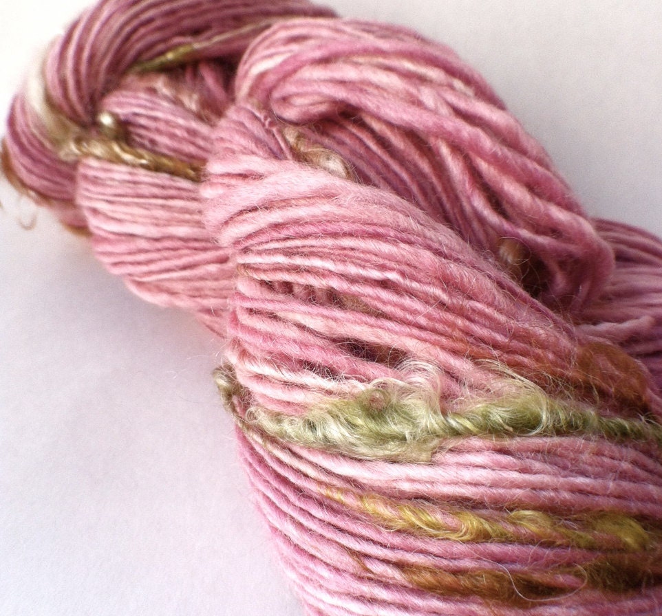 Olivia Rose - handspun natural novelty yarn
