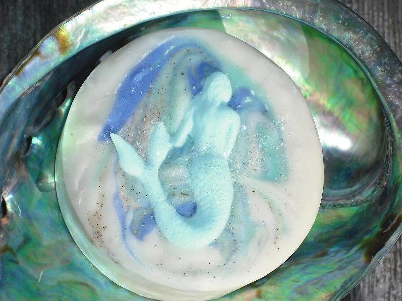 MERMAID BEACH SOAP - Round Cold Processed Soap - Boxed for Gift Giving - JOANSGARDENS