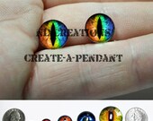 10mm Glass Eyes Handmade Set of Evil Rainbow Dragon Taxidermy Doll Eyes Cabochons for Steampunk Jewelry Pendants and Ring Making