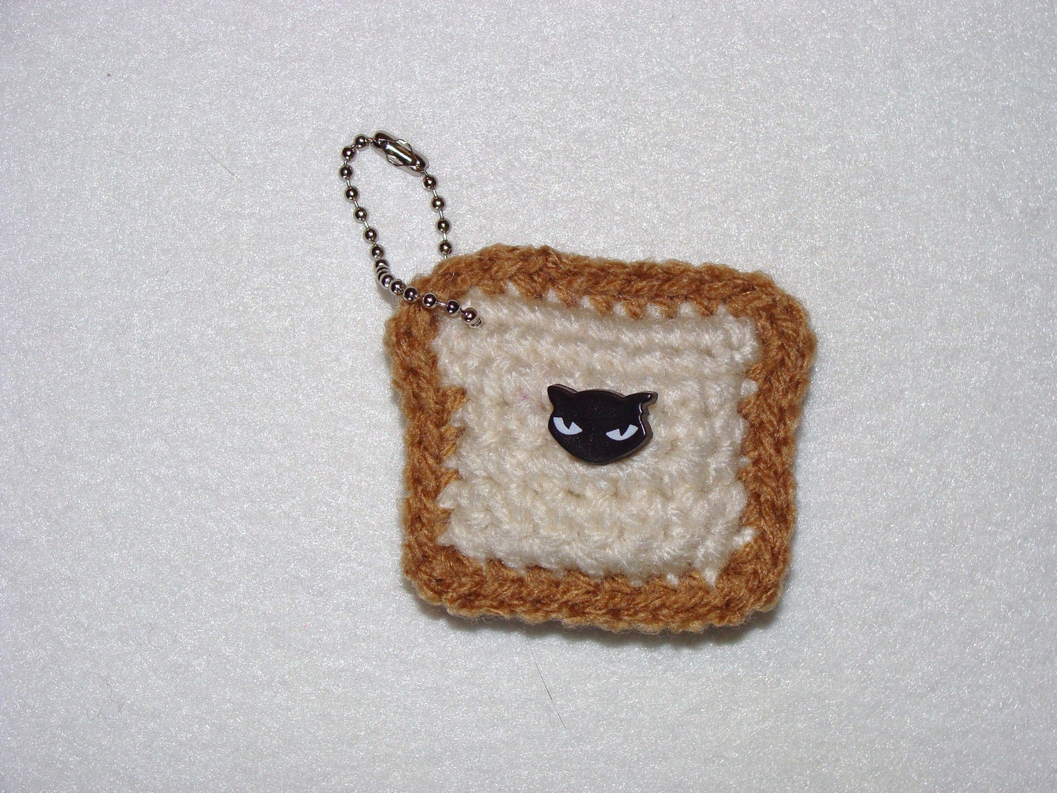 In-Bread Cat Crochet Keychain - Basement Cat