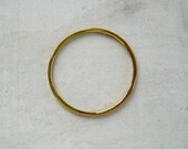 Thin 18K Gold Ring Hammered Stacking