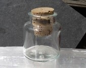 Classic Vintage Glass Bottle Jar with Natural Cork top
