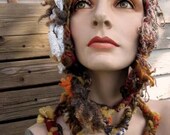 Dandelion Graves- freeform crochet hat OOAK