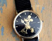 Vintage Anniversary  Bradley Mickey Mouse Wrist Watch by avintageobsession on etsy