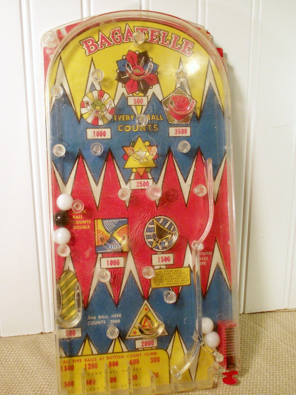 Marx Bagatelle Tabletop Pinball Game