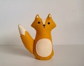 handmade plush mustard fox, Fletcher