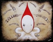 Schrodinger Circus Cat and Poppet Print