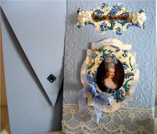 MARIE ANTOINETTE I heart Rococo Greeting Card Goth vampire Medieval
