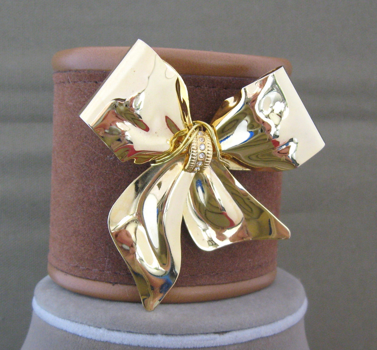 Large Metal Bow Cuff Bracelet