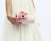 Pink Clutch with Poppy for Spring or Summer Wedding