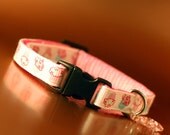 Breakaway Cat Collar with Cupcake Design and Fish Charm