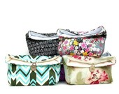 Bridesmaid Gift Idea, Wedding Accessory, Custom Clutch Set, Personalized Cosmetic Makeup Bags, Wedding Party