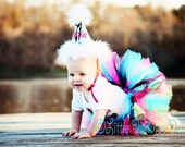 Handmade Monogrammed Girl's Birthday Hat with Birthday Number and Name