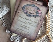Wedding Save the Date Vintage Cards Handmade by avintageobsession on etsy