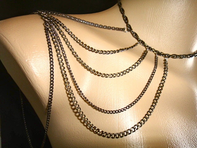 Antique Gold Shoulder Necklace Chain
