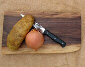 Cutting Board Wooden Tray Natural Live Edge Black Walnut