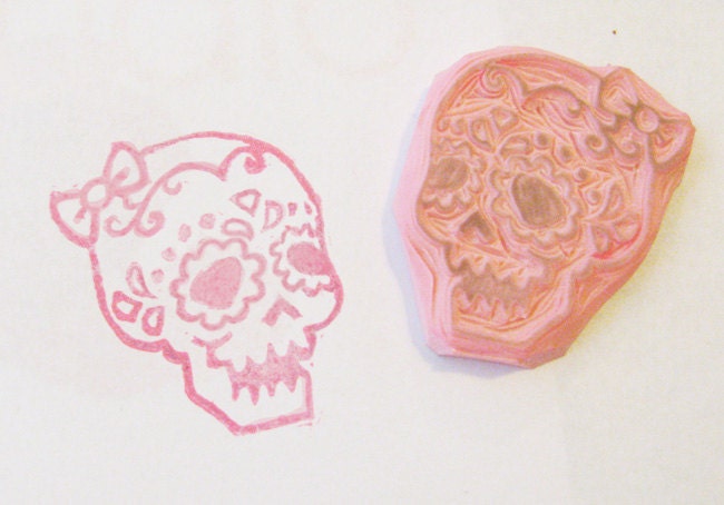 Skull Girl Stamp