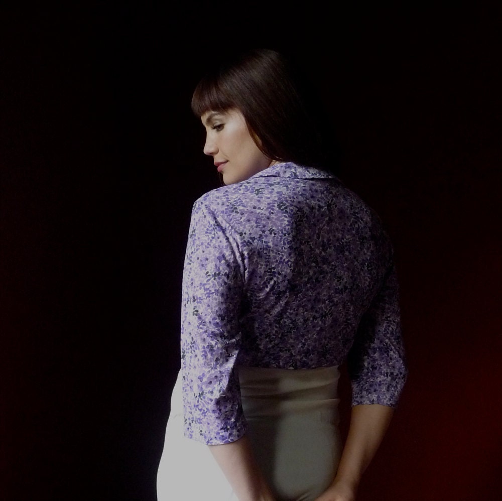 Lilac Dreams - 1950's Vintage Cropped Jacket in Lavender