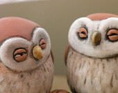 Hand  Made Owls On Branch