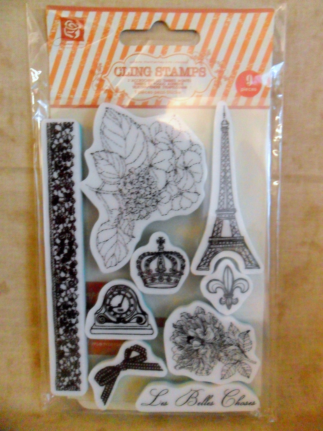 Les Belles Choses Rubber Cling Stamps by Prima-FREE SHIPPING