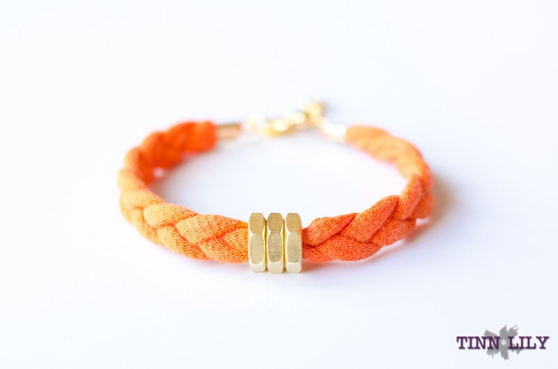 TINNLILY Tangerine Braided Bracelet - TINNLILY