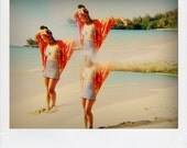 Red and Orange Tie Dye Shrug