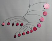 Cotton Candy Designer Mobile - Kinetic Art Mobile Sculpture in Blues and Pinks - Calder Style