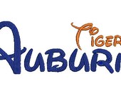 Auburn Tigers, War Eagle, Auburn Embroidery Design, PES and JEF format