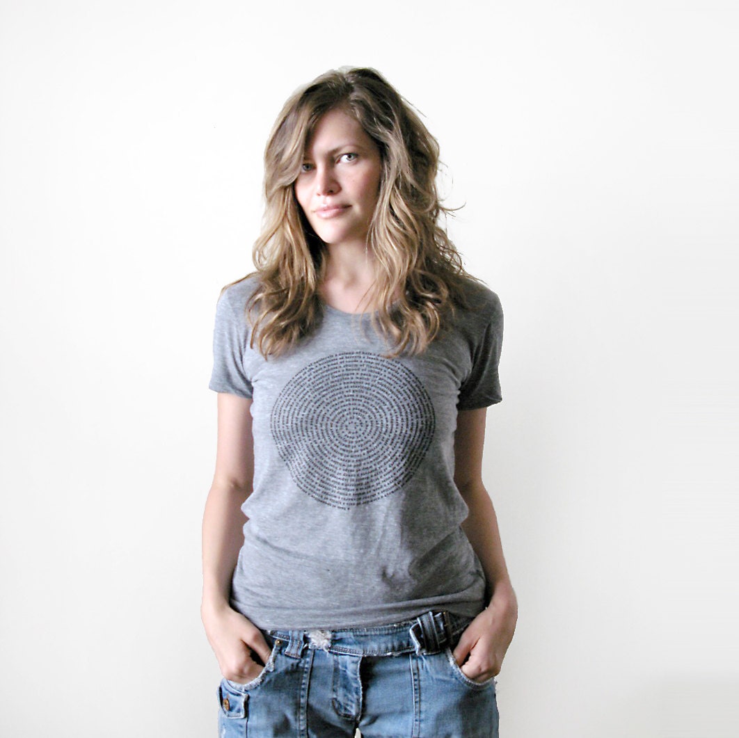 Collective Animal Nouns -  Women's Heather Gray Track Tee in Medium or XL : Mother's Day gift
