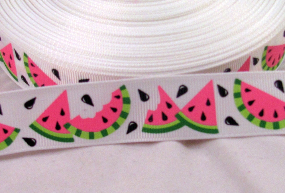 3 Yards 7/8" Watermelon Grosgrain Ribbon